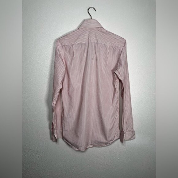 Reiss Light red and white Striped button down Dress Shirt size extra small - Picture 5 of 6